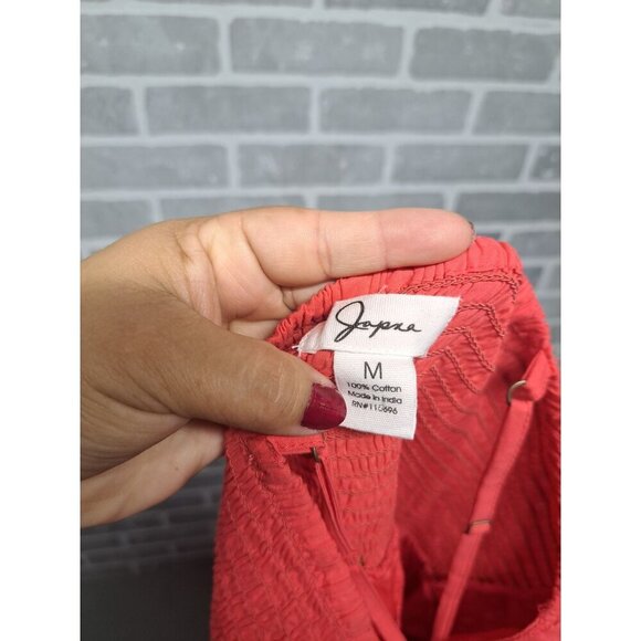 Japna Womens Hot Pink Eyelet Strapply Knee Ruffle Summer‎ Dress Size Medium - Picture 12 of 12